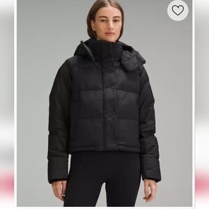 Old Navy cropped puffer coat black
